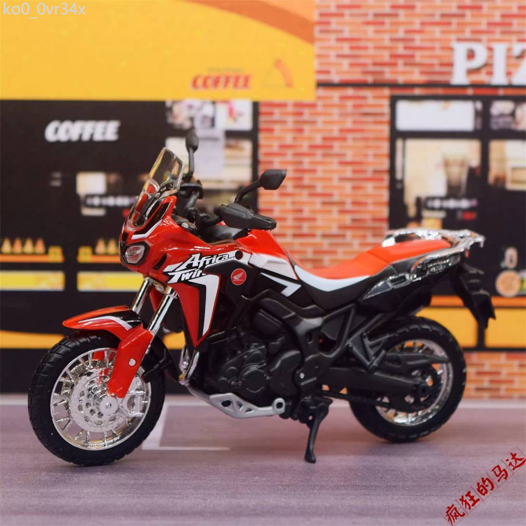 [HOT 2026] Mô Honda Africa Rally 1/18, mô xe máy địa hình AFRICA, trí, đồ chơi, vật trang trí bánh