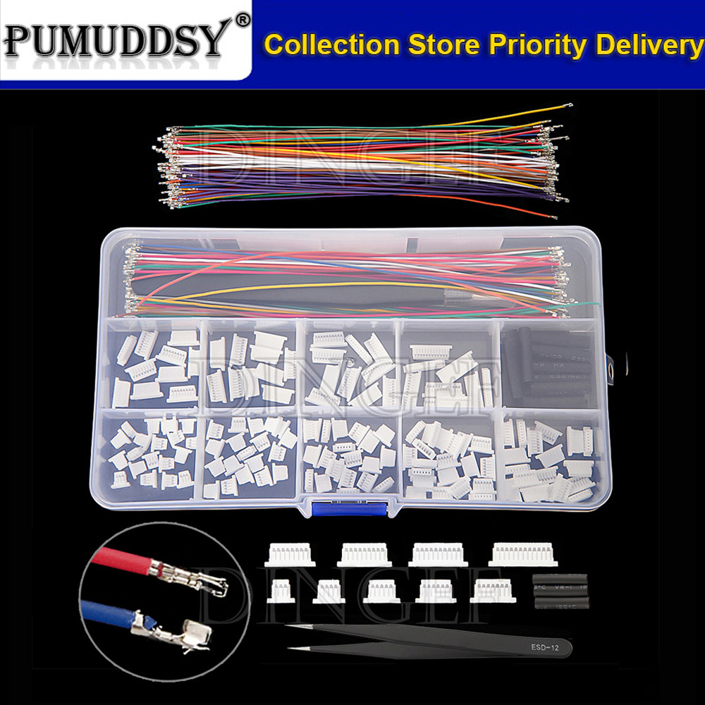 SH1.0MM JST 1mm Bộ kết nối cáp JST Nam Header 3P-12P với 28AWG Uốn với thiết bị đầu cuối cho GPS Rac