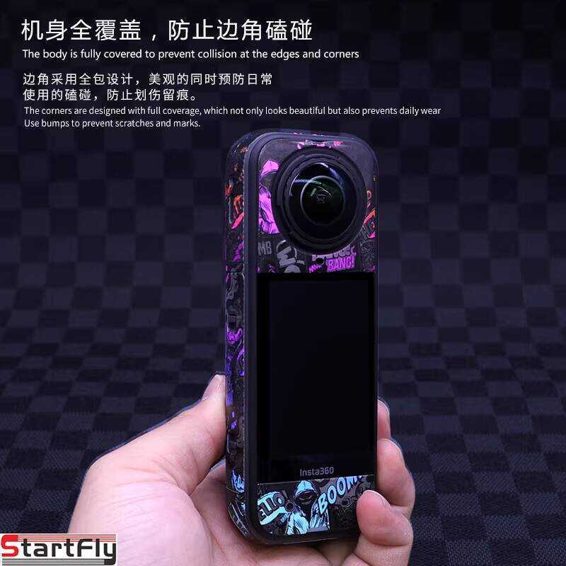 Thích Hợp Cho Bóng Đá Insta360 X5 Miếng Dán Máy Ảnh Thể Thao Phim X5 Phim Bảo Vệ Không Keo Phụ Kiện