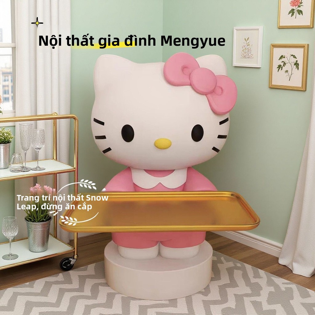 Mặt hàng trí lớn Hello Kitty cho phòng khách, tủ TV, bàn phụ, khay trang trí, quà tặng tân gia
