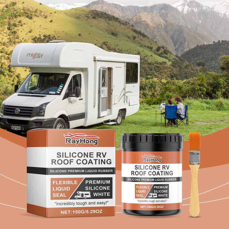 RAYHONG Silicone RV Roof Paint RV Roof Repair Lớp phủ gỗ Keo rò rỉ