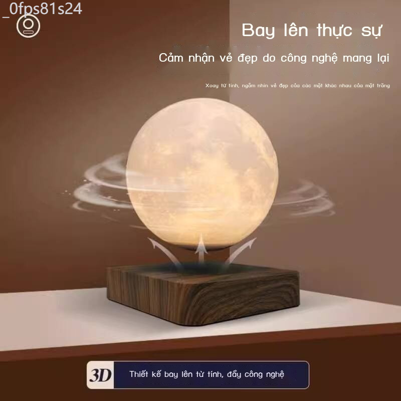 (Date mới) Đèn mặt trăng bay lơ lửng từ tính, không khí trong phòng ngủ, đèn ngủ doanh nghiệp, tặng