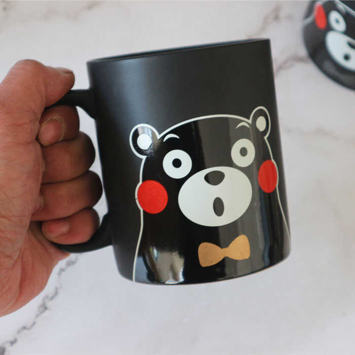 Hoạt Hình Cốc Kumamon Cốc Gấu Đen Cốc Dễ Thương Mát Dễ Thương Kumamon Tỉnh Nhật Bản Cốc Gốm Anime Hà