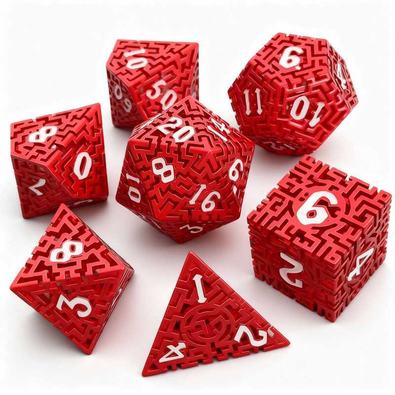 Kim loại DND Hollow Dice RPG Dungeon và Dragon Polyhedron Board Game Dice COC Cthulhu Game Dice