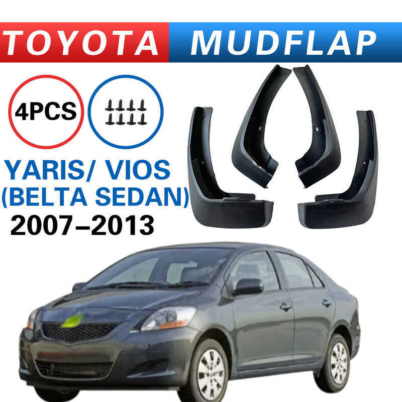 Thích hợp cho Toyota VIOS / YARIS 4-Dr SEDAN 2008-2013 Chắn Bùn Xuyên Biên Giới Ngoại Thương