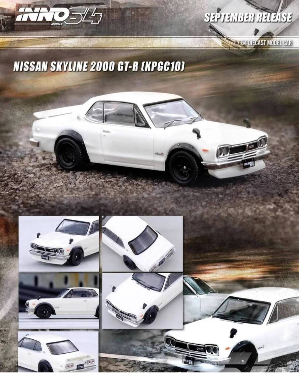 INNO 1: 64 NISSAN SKYLINE 2000 GTR KPGC10 Bộ sưu tập xe mô hình đúc kim loại