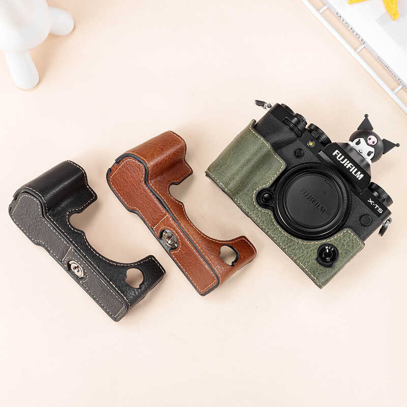 Thích hợp cho Hộp đựng máy ảnh Fuji XT5 Vỏ da XT5 Đế Vỏ máy ảnh Túi bảo vệ Nửa