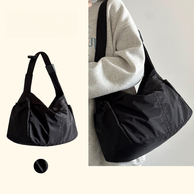 Túi tote vải dù túi xách nam nữ đeo chéo có khóa kéo 8523