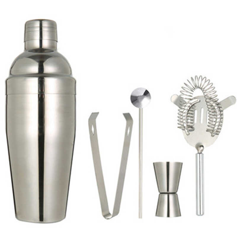 Bộ Cocktail Bartender Thép không gỉ 750ML Shaker Shaker Barending Tool LOGO có thể in được
