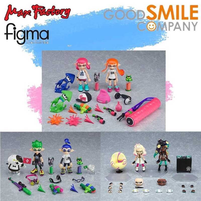 Còn hàng, hàng chính hãng GSC Max Factory Figma Splatoon, hoạt nam nữ, đồ chơi mô hình nhân vật hành