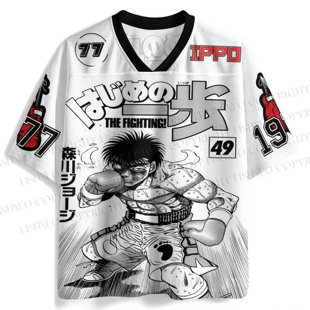 Áo Thun Manga Nam Hajime No Ippo - Thiết Kế Nhân Vật Makunouchi Ippo, Áo kort thể thao boxing