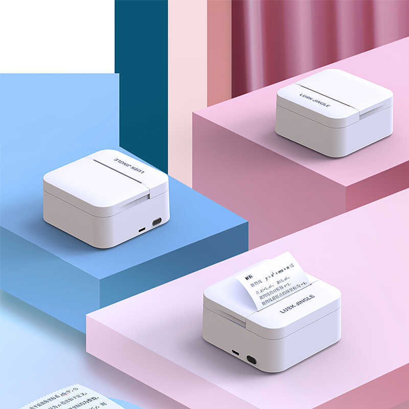 Máy in siêu trong suốt Nhãn in di động nhỏ Mini Pocket Inkless Photo Thermal Printer