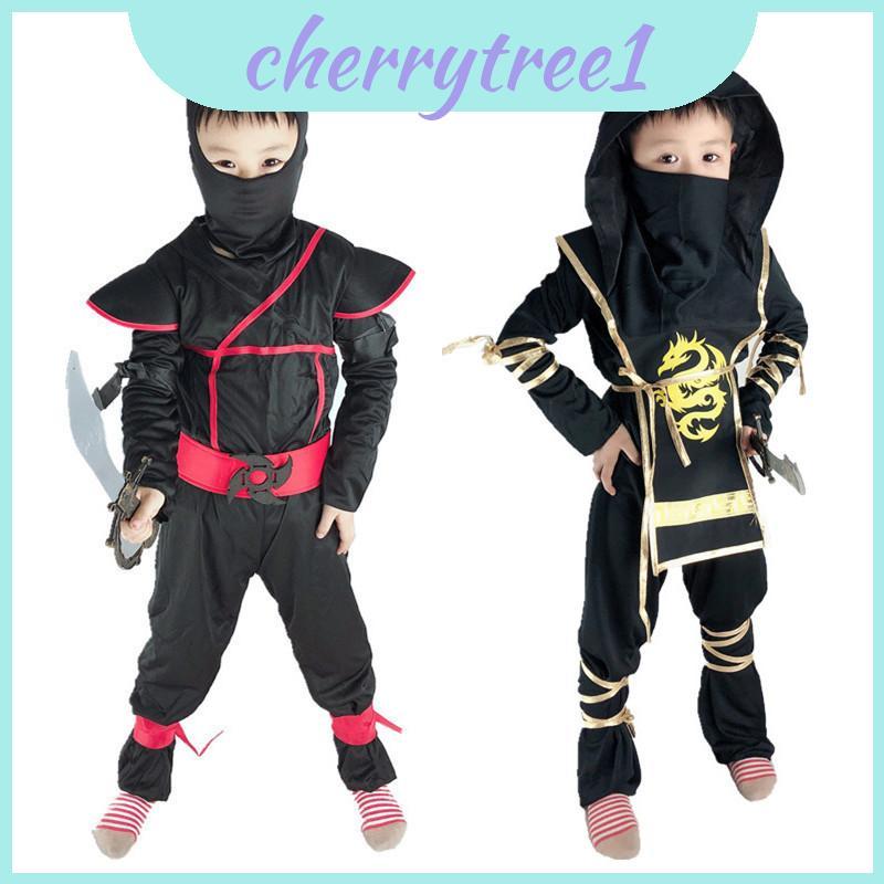 Bộ đồ cosplay ninja assassin cho bé trai kèm mặt nạ và ruy băng