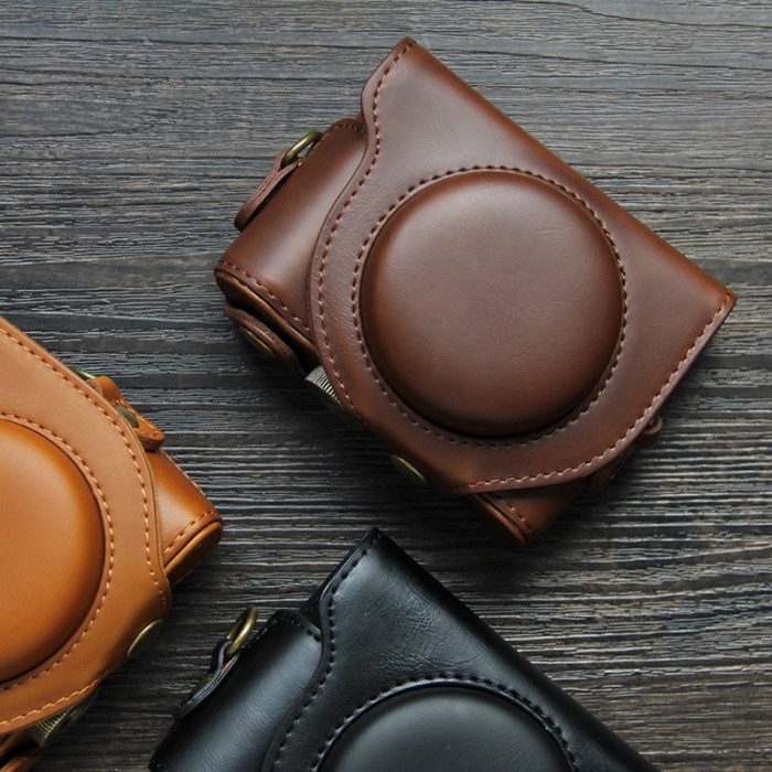 Ốp Lưng Máy Ảnh Thích Hợp Cho Sony DSC-HX90V Túi Máy Ảnh Vai Hx80 Retro Da Hx90 Vỏ Bảo Vệ Wx500 Túi 