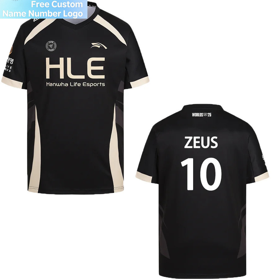 Đồng phục jersey Zeus Black Worlds Championship 2026 - HLE Team (LCK), phong cách Y2K, phù hợp game 