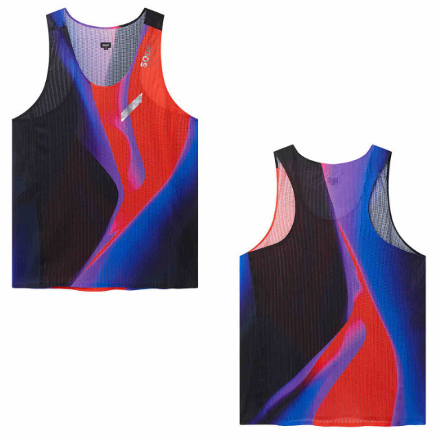 Running Singlet [Fire Red] Áo thể thao không tay đua Marathon Racing Top Track và Field Vest ﻿