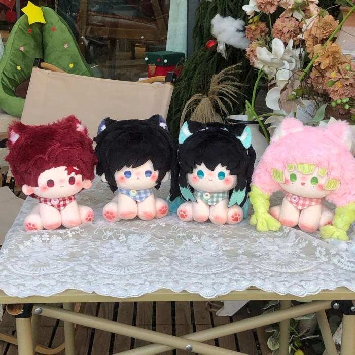 Demon Slayer phụ kiện thể ngồi Mitsuri Giyu Tanjiro 15cm búp bê bông quà năm mới có sẵn