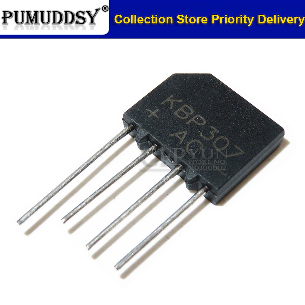 10 CÁI KBP310 1000V ZIP 3A chỉnh lưu cầu KBP206 KBP210 KBP307 KBP310