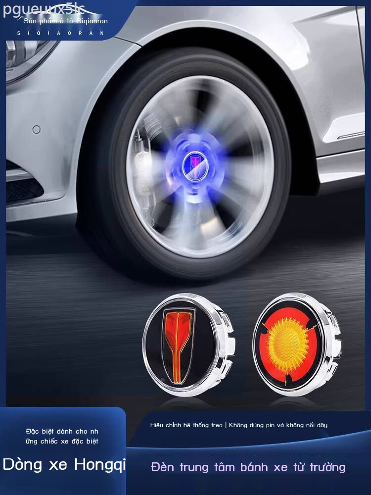 [GIÁ SỐC] Đèn trang trí từ tính Hongqi H9 HS5 HS7 E-HS9 E-HS3, đèn vành bánh xe phát sáng để tùy ch