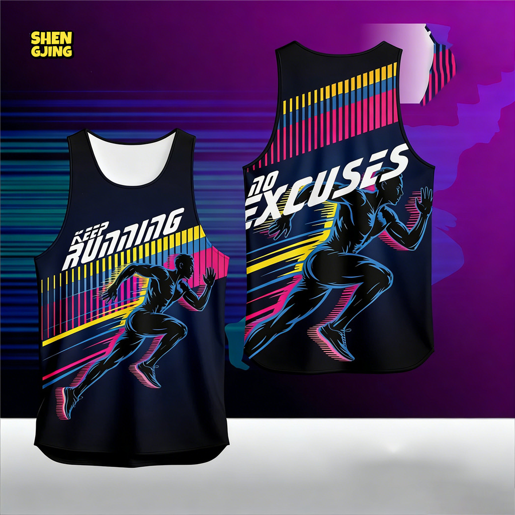(SHENGJING) Keep Running No Excuses Áo không tay