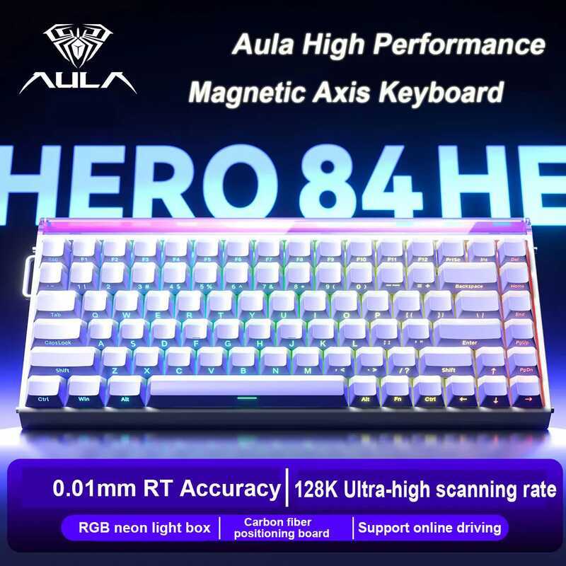 Bàn phím cơ AULA HERO 84 HE Custom Magnetic Switch - Hàng chính hãng mới 100% - BH12