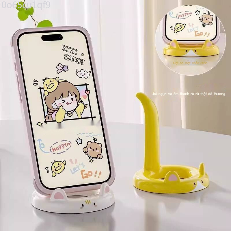 ( Sẵn) 88vip 2 Yuan Miễn phí vận chuyển Đồ nhỏ mèo hoạt hình điện thoại văn phòng Giá đỡ lưu trữ