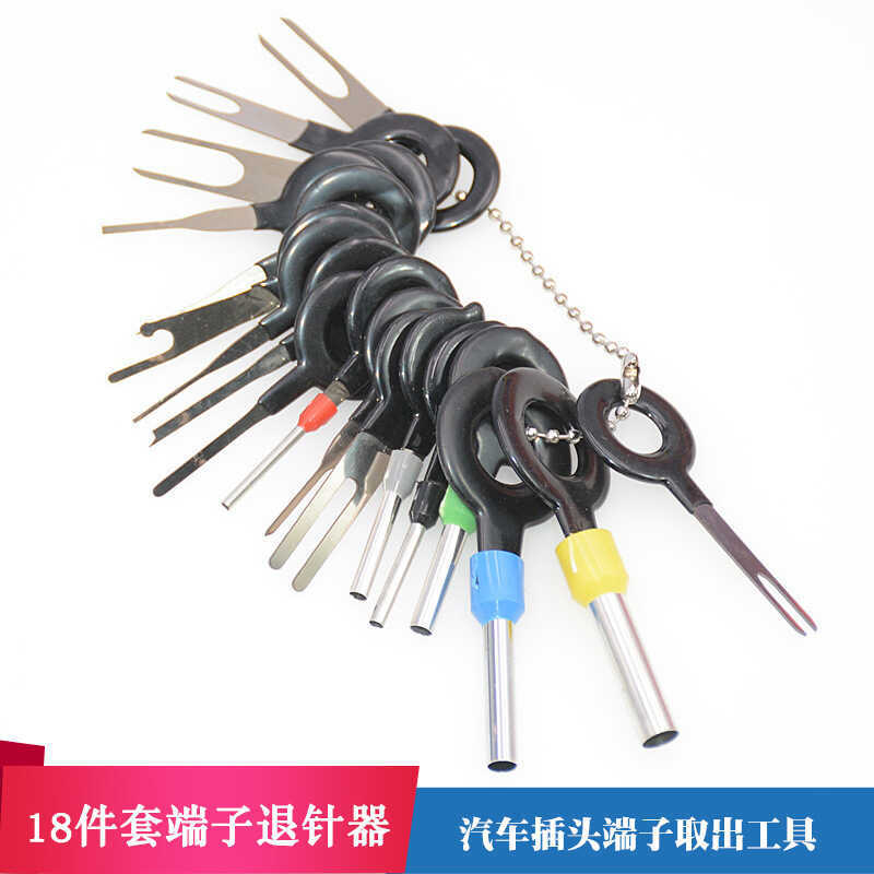 Kim Ejector 18 Miếng Thiết Bị Đầu Cuối Loại Bỏ Dụng Cụ Dây Ô Tô Dây Khai Thác Phần Cứng Kim Pusher D