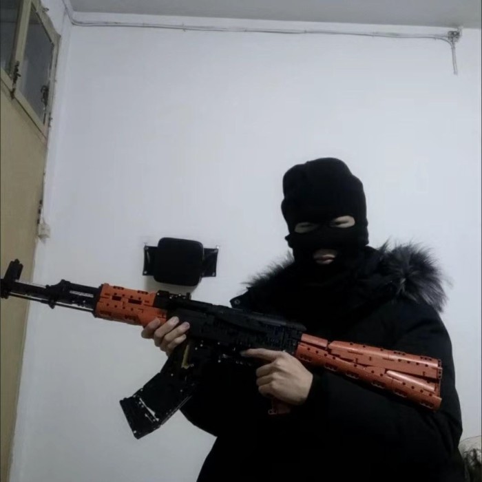 Tương thích với súng trường bắn đồ chơi khối xây dựng LEGO AK47 lắp ráp mô hình cậu bé giáo dục
