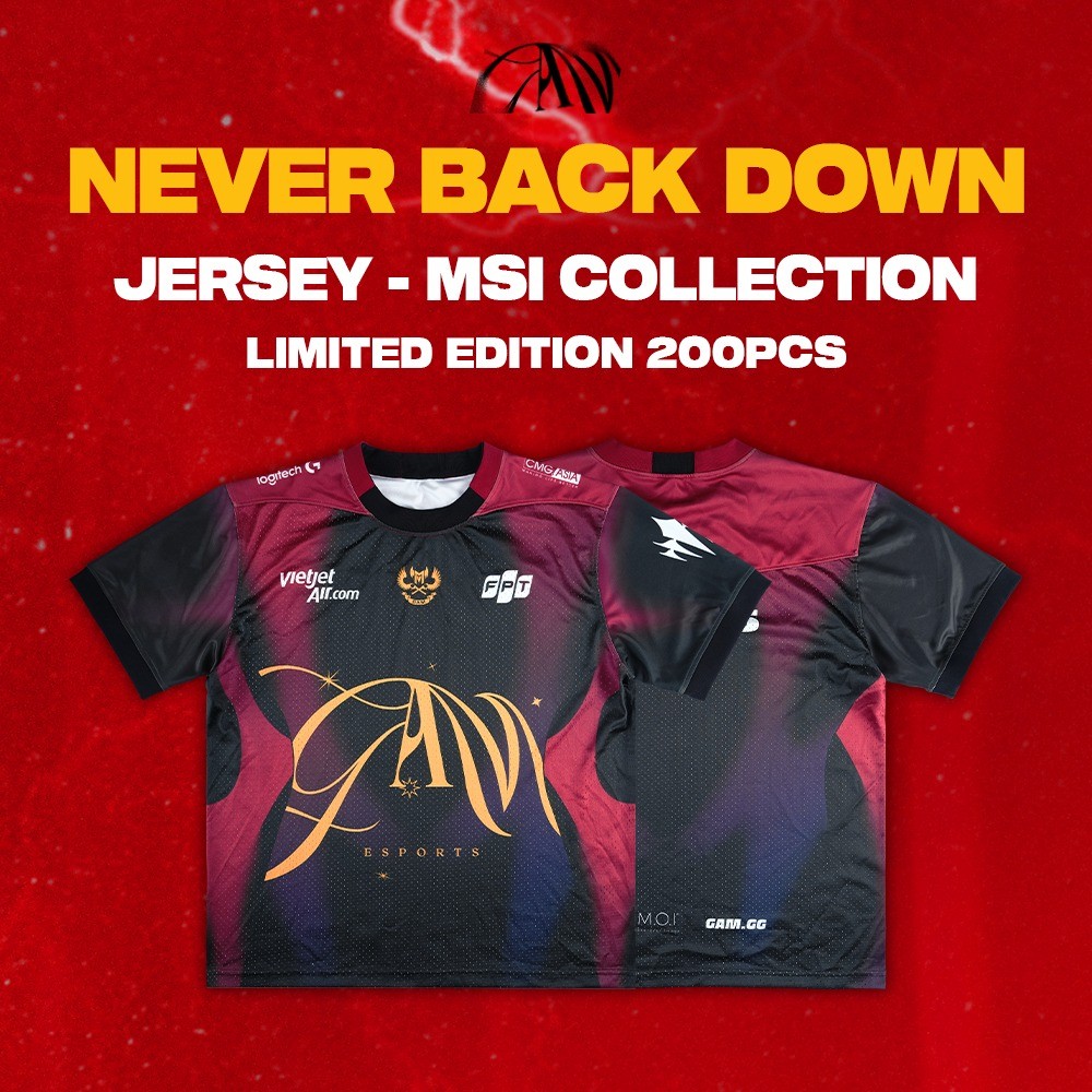 Gam Esports Team Limited Edition "Never Back Down" áo đấu