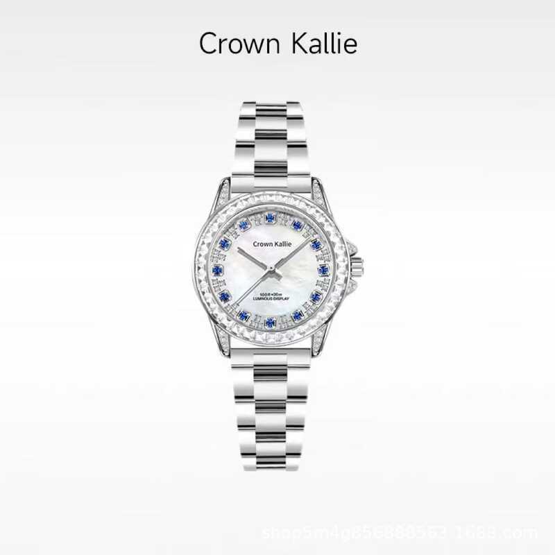Đồng hồ nữ tự động Crown Kallie Crown Kallie Cloud Shell Series Sapphire ck8138