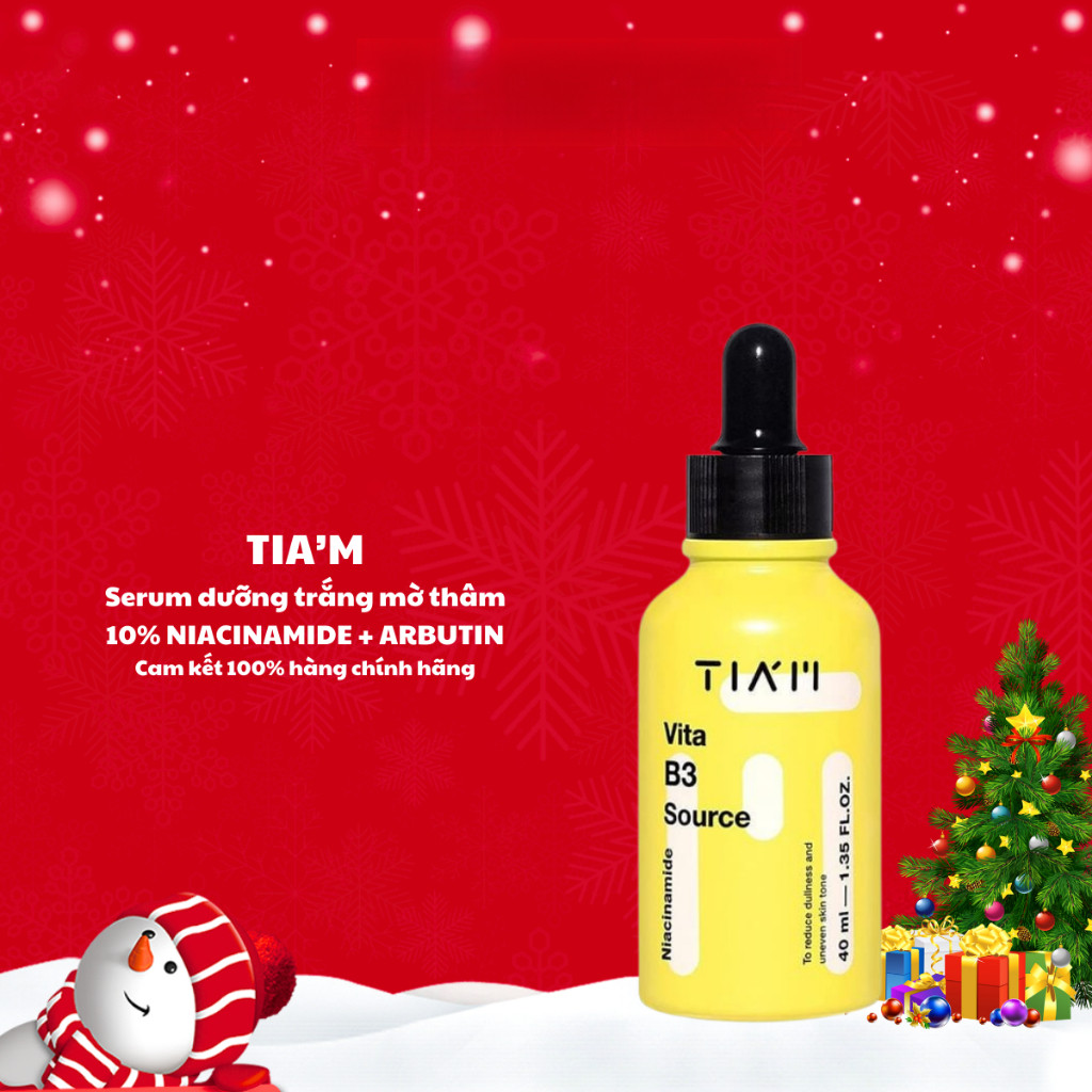 Serum TIA'M 10% Niacinamide + 2% Arbutin Tia'm Vita B3 Source 40ml Dưỡng Trắng & Phục Hồi Da Sau Mụn