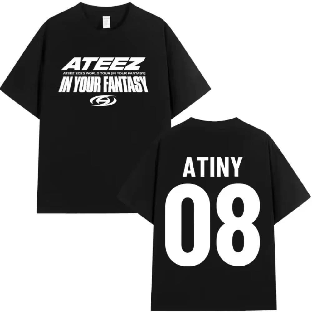 Áo Thun Nam ATEEZ 2026 World Tour In Your Fantasy - Thiết Kế Mùa Hè Cho Fan Hongjoong, Seonghwa, Yun