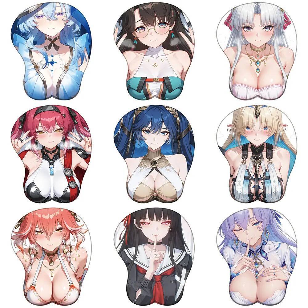 Wuthering Waves 3D Silicone Mousepad Chisa Iuno Augusta Cartethysia 3D Dây Đeo Tay Miếng Lót Chuột A