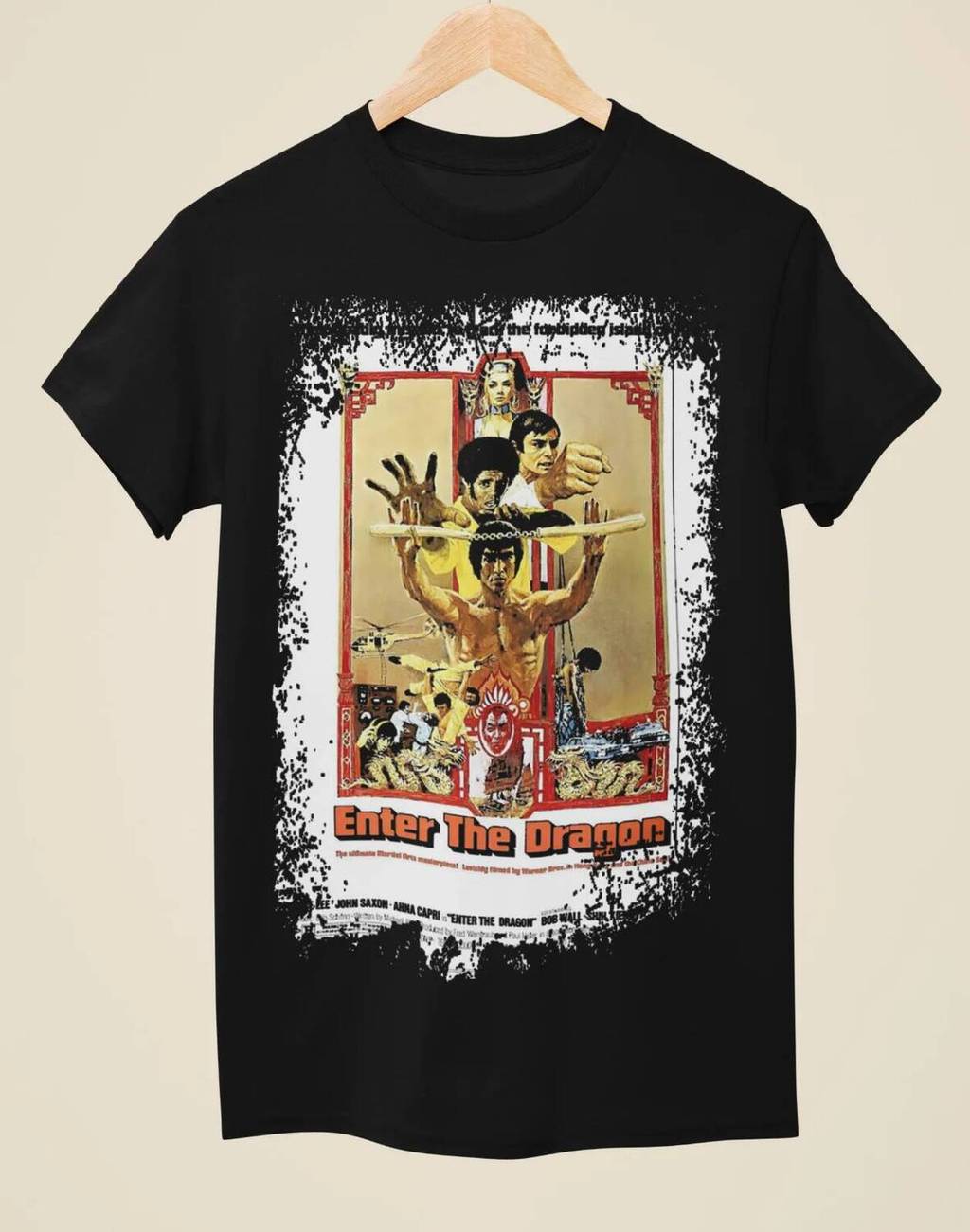 Enter the Dragon - Poster phim lấy cảm hứng từ áo thun đen Unisex