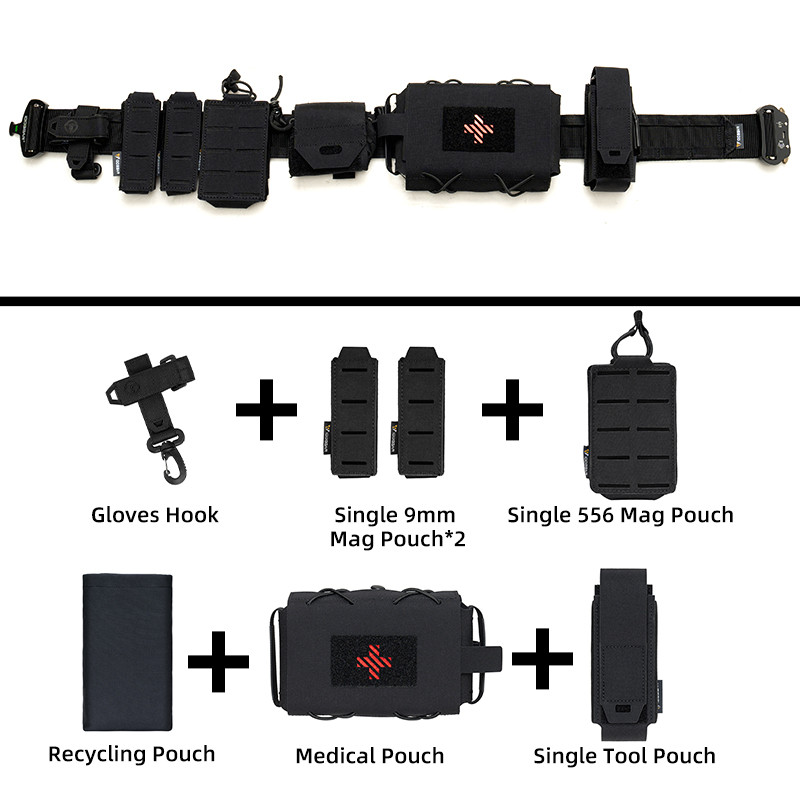 IDOGEAR Tactic 2 - Bộ đai MOLLE có túi mag và túi y tế 3414