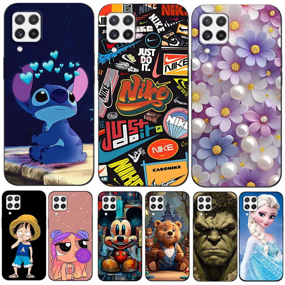 Dành Cho Samsung A22 4G Ốp lưng 6.4inch Ốp Lưng Cho Samsung Galaxy A22 4G GalaxyA22 A 22 Đen tpu Ốp 