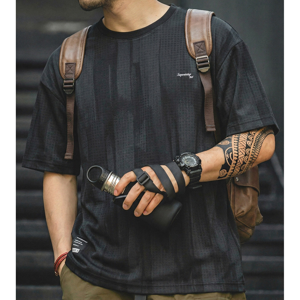 Wuluwear Áo thun nam thiết kế lưới thoáng khí,quick-dry phù hợp vận động ngoài trời | BigBuy360 - bigbuy360.vn