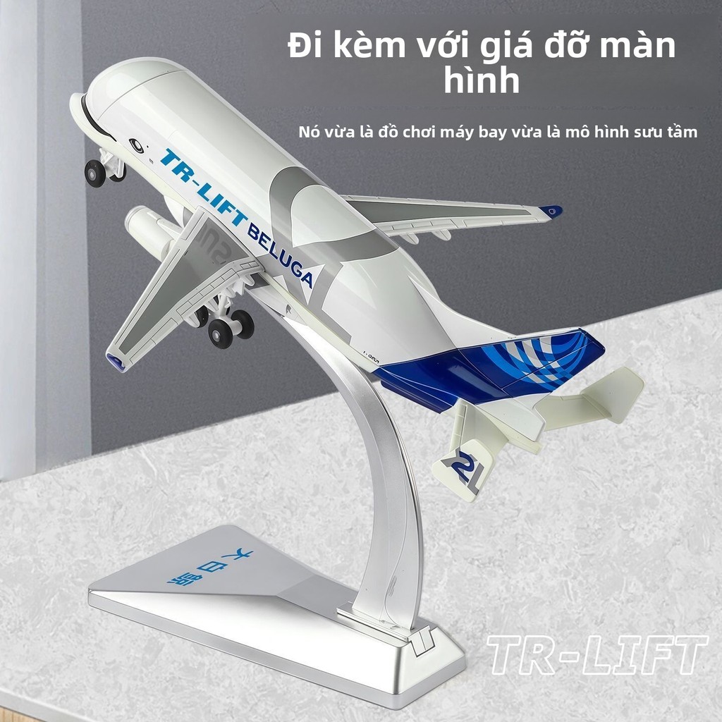 Mô hình máy bay vận tải Airbus Beluga A330 có bánh xe, đồ sưu tầm, quà tặng sinh nhật.