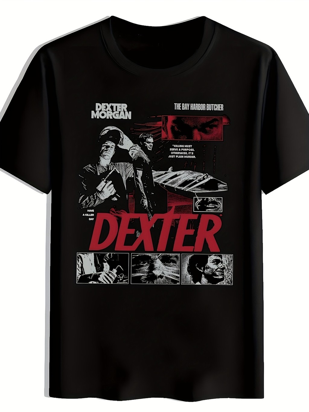 Áo thun in họa tiết Dexter Morgan The Bay Harbor Butcher, Áo thun ngắn tay cổ tròn mùa hè