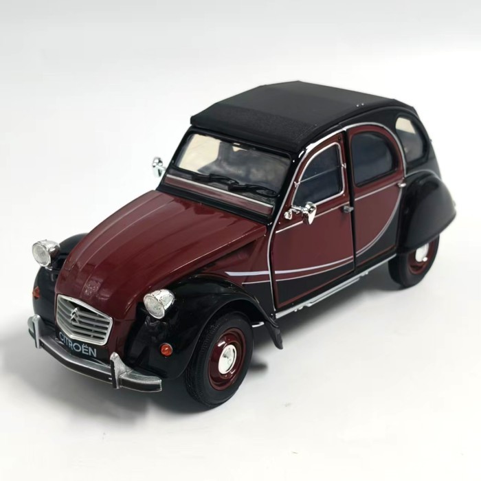 WELLY Willie 1: 24 Citroen 2CV 6Charleston Cổ Điển Xe Mô Phỏng Hợp Kim Xe Mô Hình Trang Trí Ngoài In