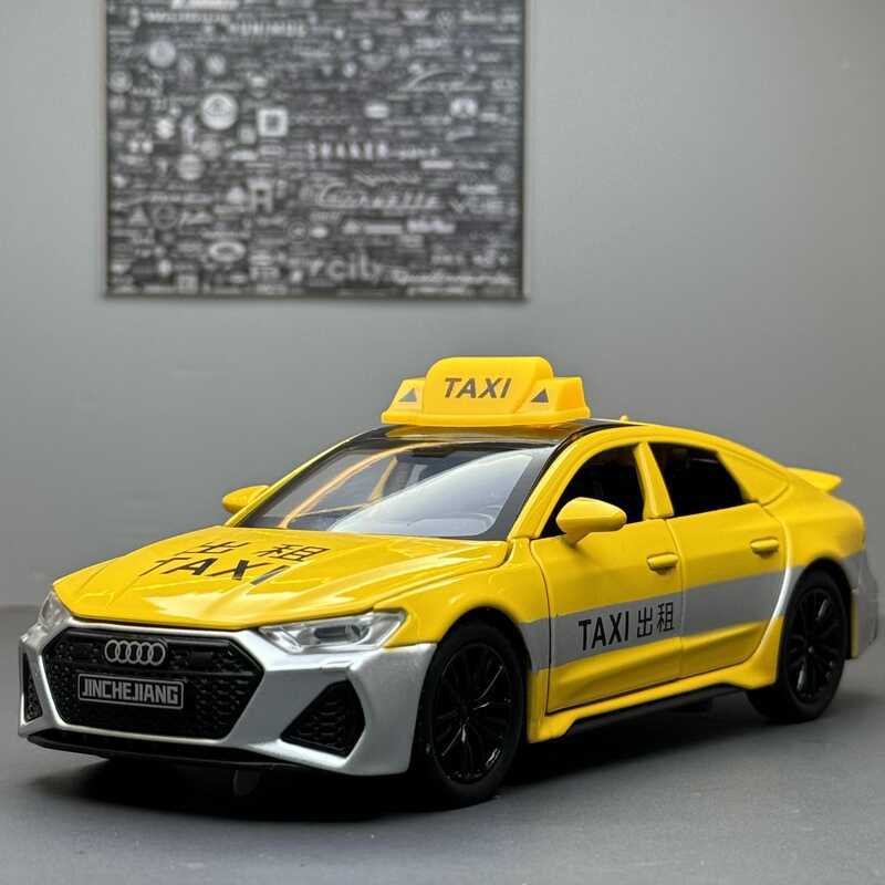 Lijiaxin Hợp Kim Xe Model 1: 32 Audi RS7 Taxi Kéo Lại Đồ Chơi Xe Hiệu Ứng Âm Thanh Mô Hình Đồ Trang 