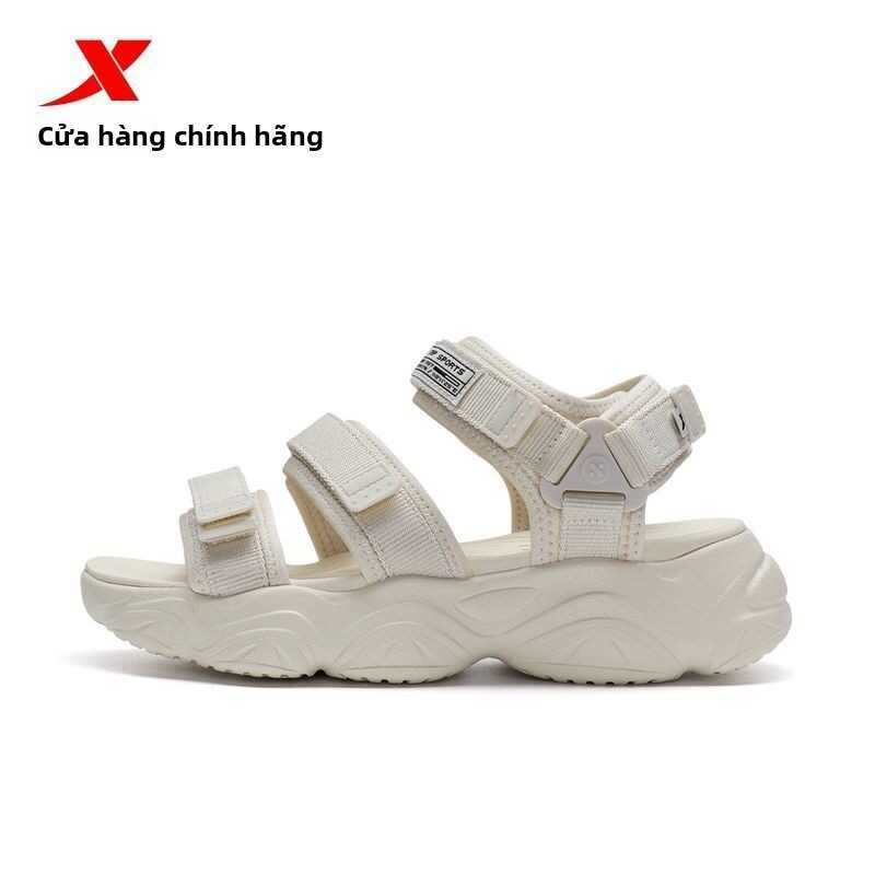 [Xtep] Dép Sandal Nữ Mùa Hè: Thoáng khí, Chống trơn trượt, Đế dày, Tăng chiều cao, Siêu nhẹ, Khóa dá