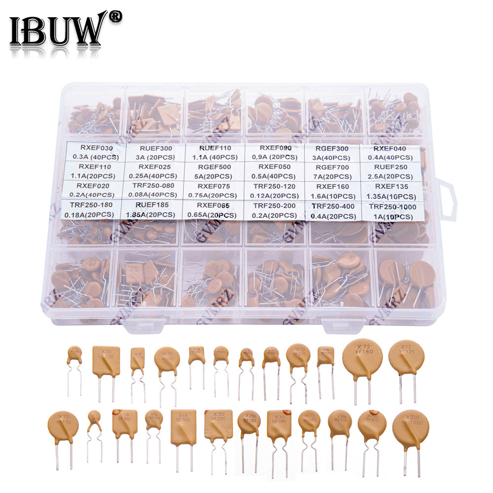 610 CÁI-24Values Cầu Chì Tự Phục Hồi Các Loại PPTC BỘ 0,05A 0.1A 0.2A 0,25A 0.3A 0.4A 0.5A 0.75A 0.9