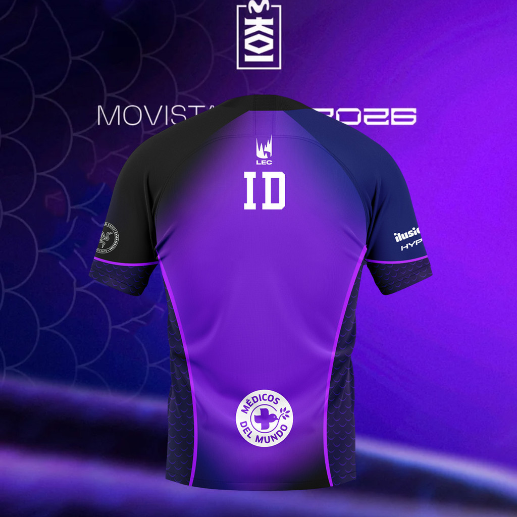 Áo jersey đội tuyển Movistar KOI Esports nam năm 2026 tay ngắn dành cho người hâm mộ esports mùa hè
