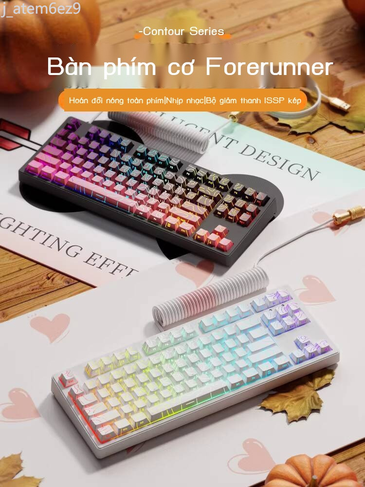 [Siêu Hot]  Bàn phím cơ Forerunner Z87 không dây Bluetooth ba chế độ chơi game thể thao điện tử chu