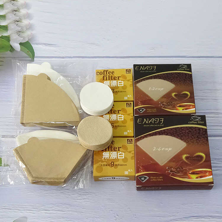 Giấy lọc cà phê Lưới hình nón Aile Áp suất pha V60 Bộ lọc nhỏ giọt hình quạt Cốc lọc kéo tay Mocha V