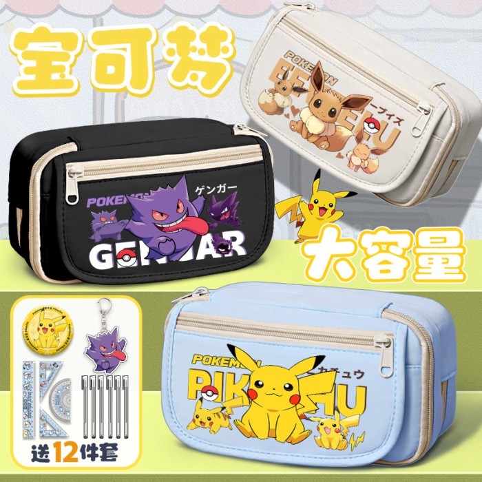 Phong Cách Mới Hộp Đựng Bút Chì Dành Cho Pikachu Genga Sylveon Charizard Pokémon Pencil Case Pikachu