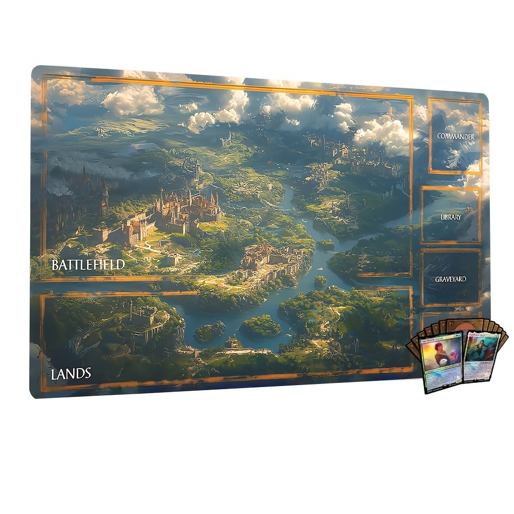 Thảm chơi Epic Kingdom MTG có các khu vực dành cho trò chơi bài, Thích hợp để giao dịch trò chơi bài