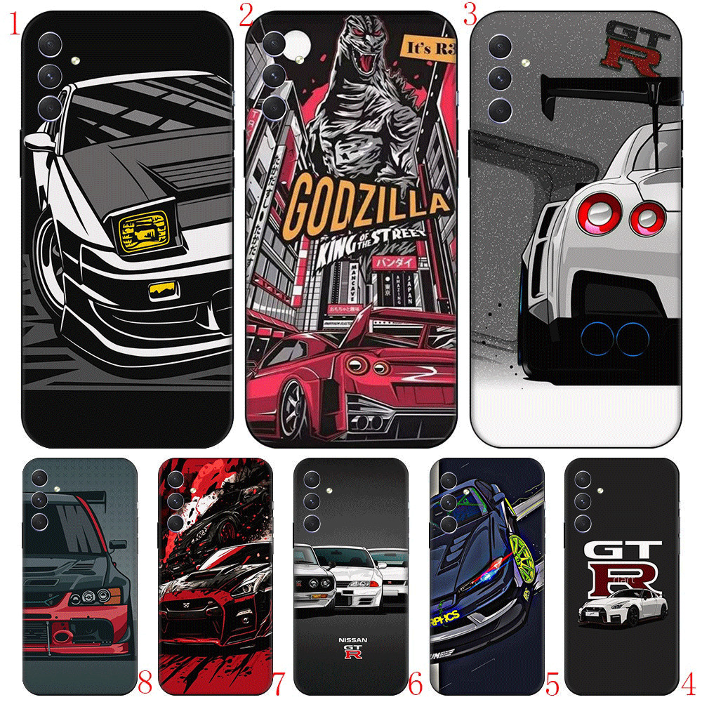 Ốp điện thoại TPU tương thích Samsung A54 5G A55 A60 A70 A71 A72 A73 F62 Vỏ bảo vệ mềm GTR R34 skyli