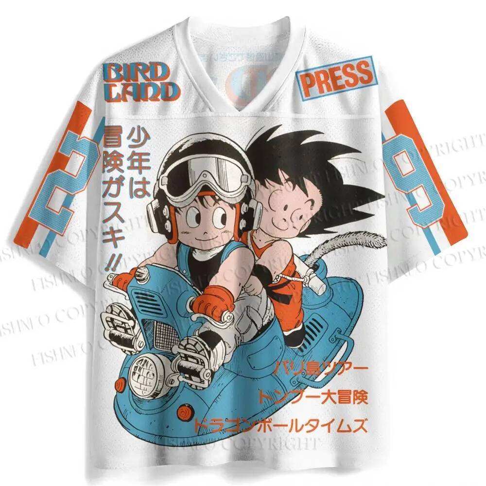 Áo jersey nam Son Goku Arale Norimaki retro, in hình tay ngắn, phong cách thể thao
